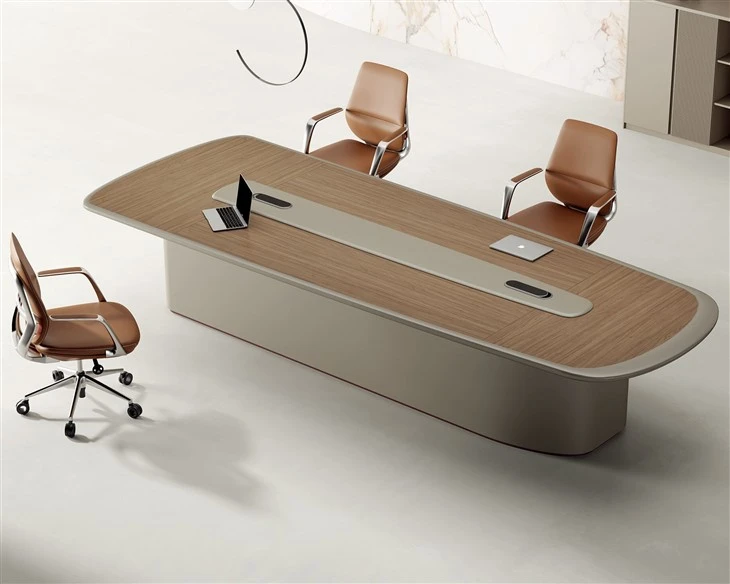 Premium Boardroom Conference Table With Integrated Power Access